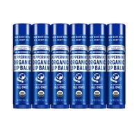 Dr. Bronner's - Organic Lip Balm (Peppermint 0.15 ounce 6-Pack) - Made with Organic Beeswax and Avocado Oil For Dry Lips Hands Chin or Cheeks Jo