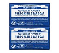Dr. Bronner's Organic Peppermint Pure-Castile Bar Soap, 2 Pack (2 x 140 g)