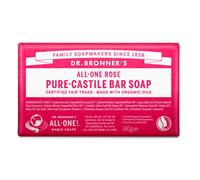 Dr Bronner's Pure Castile Bar Soap - 140g - Rose (Pack of 2)