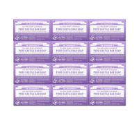 Dr. Bronner's - Pure-Castile Bar Soap (Lavender 5 Ounce 12-Pack) - Made with Organic Oils For Face Body & Hair Gentle & Moisturizing Biodegrada