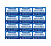 Dr. Bronner's - Pure-Castile Bar Soap (Peppermint 5 Ounce 12-Pack) - Made with Organic Oils For Face Body & Hair Gentle & Moisturizing Biodegra