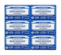 Dr. Bronner's Pure-Castile Bar Soap - Peppermint, 5 oz (6 Pack)