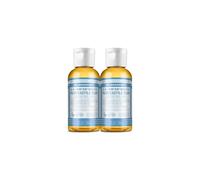 Dr. Bronner's - Pure-Castile Liquid Soap Baby Unscented 2 ounce 2-Pack - Made with Organic Oils 18-in-1 Uses: Face Body Hair Laundry Pets and D