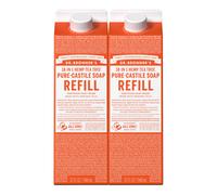 Dr. Bronner's Pure-Castile Liquid Soap Refill (Tea Tree 32oz Pack of 2)
