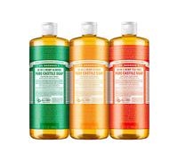 Dr. Bronner's Pure-Castile Magic Liquid Soap - Made with Organic Oils 32 oz (3-Pack) Almond Citrus Tea Tree Body Wash Face Soap Dish Soap L