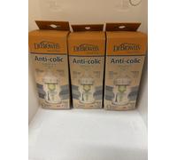 Dr Brown Natural Flow Options+ Anti Colic Glass Baby Bottle 150ml Pack of 3 New