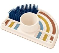 Dr. Brown’s 2-in-1 Dry & Prep Silicone Mat, Silicone Baby Bottle Drying Mat with Removable Pegs for Baby Essentials, Built-in Bottle Prep, BPA-Free