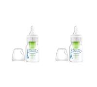 Dr. Brown’s Natural Flow Anti-Colic Narrow Baby Bottle, 2oz/60ml with Preemie Flow Teat, 2-Pack