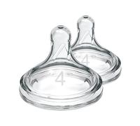 Dr. Brown’s Options+ Baby Bottle Teats, Level 4, Wide-Neck, Pack of 2
