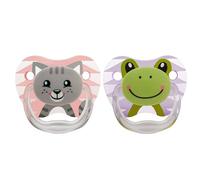 Dr. Brown's Prevent Soothers - Animal Faces, Pink, 0-6 Month Multicolour