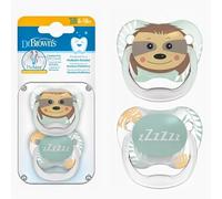 Dr. Brown's Prevent Soothers, Animal Faces, Multicolour (Pink), 6-12 Month