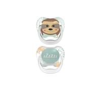 Dr. Brown’s Prevent Classic Shield Soother, Stage 2, Green, 2-Pack | Medical Silicone Anatomical Orthodontic Pacifier with Anti-Pressure Channel and Fun Design with Protector