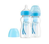 Dr Brown - Wide-Neck Options+ Bottle, BLUE (2 Pack)