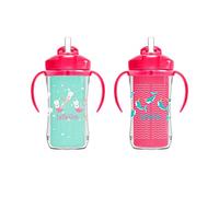 Dr. Brown’s Milestones Insulated Sippy Cup with Straw and Handles - Pink - 10oz - 2-Pack - 12m+