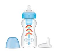 Dr. Brown’s Options+ Sippy Bottle Starter Kit, Wide-Neck, 9 oz/270 ml - Blue Rainbow