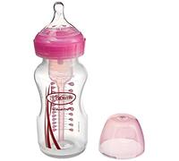 Dr. Brown's 9 oz/270 mL Wide-Neck Anti-Colic Options+ Baby Bottle, Pink, 1-Pack