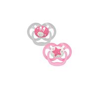 Dr. Brown's Advantage Baby Pacifiers, Glow-in-The-Dark, 6-18 Month Pacifiers, Pink, 2 Count