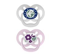 Dr. Brown's Advantage Baby Pacifiers, Glow-in-The-Dark, 6 -18 Month Pacifiers, Pink, 2 Count