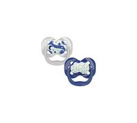 Dr. Brown's Advantage Glow in the Dark Soother, Stage 1 (0-6 months) Blue, 2 pack
