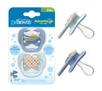 Dr. Brown's Advantage Symmetrical Pacifier with Air Flow - Blue - 2-Pack - 0-6m