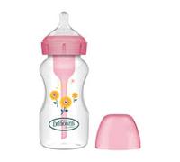 Dr. Brown's Anti-Colic Bottle Wide Mouth Options+ 270ml Pink - Flowers Bottle +0 Months