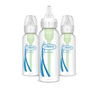 Dr. Brown's Anti-Colic Options+ Narrow Baby Bottle, 8oz/250ml, with Level 1 Slow Flow Teat, 3-Pack
