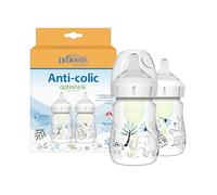 Dr Brown's Anti-Colic Options+ Wide-Neck Baby Bottle, 5oz/150ml, 2-Pack - Jungle Design