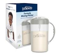 Dr. Brown's Baby Formula Mixing Pitcher with Adjustable Stopper, Locking Lid, and No Drip Spout, 36 oz, BPA-Free, Gray, 1-Pack