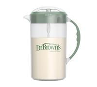 Dr. Brown's Baby Formula Mixing Pitcher with Adjustable Stopper, Locking Lid, & No Drip Spout, 32oz, BPA Free, Olive