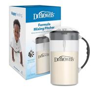 Dr. Brown's Baby Formula Mixing Pitcher with Adjustable Stopper, Locking Lid, & No Drip Spout, 32oz, BPA Free, Black