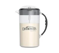 Dr. Brown's Baby Formula Mixing Pitcher with Adjustable Stopper, Locking Lid, & No Drip Spout, 32oz, BPA Free, Black