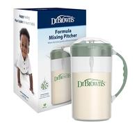 Dr. Brown's Baby Formula Mixing Pitcher with Adjustable Stopper, Locking Lid, & No Drip Spout, 32oz, BPA Free, Olive