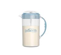 Dr. Brown's Baby Formula Mixing Pitcher with Adjustable Stopper, Locking Lid, & No Drip Spout, 32oz, BPA Free, Blue