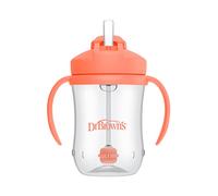 Dr. Brown's Baby's 1st Straw Cup, 6 Months +, Coral, 9 oz (270 ml)