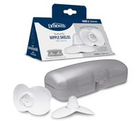 Dr. Brown's Butterfly Breastfeeding Nipple Shields for Protecting Sore, Flat or Inverted Nipples, Essential for Latching Difficulties with Microwave Sterilizer Carrying Case, Size 2, 24mm