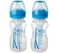 Dr Brown - Wide-Neck Options+ Bottle, BLUE (2 Pack)