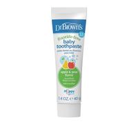 Dr. Brown's Fluoride-Free Baby Toothpaste, Safe to Swallow, Apple Pear, 1-Pack,