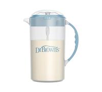 Dr. Brown's Baby Formula Mixing Pitcher with Adjustable Stopper, Locking Lid, & No Drip Spout, 32oz, BPA Free, Blue