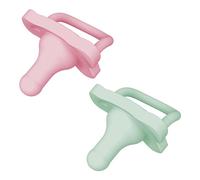 Dr. Brown's HappyPaci 100 Percentage Silicone Baby Soother, Contoured One-Piece Design, 0-6 m, BPA-Free, 2-pack, Pink and Green