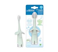 Dr. Brown's Infant-to-Toddler Toothbrush Elephant, Mint Green, 0-3 Years | Super-soft bristles safely and gently clean baby’s first teeth and gums, helps establish good oral hygiene habits