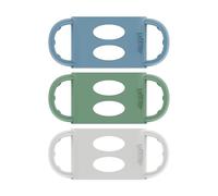 Dr. Brown's Milestones 100% Silicone Baby Bottle Handles, Wide-Neck, Removable Easy-Grip Transitional Sippy Cup Handles, Light Blue, Green, Gray, 4m+, 3 Pack