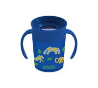 Dr. Brown's Milestones Cheers360 Cup Spoutless Transition Cup with Handles for Easy Grip and Leak-Free Learning, Blue, 7oz/200ml