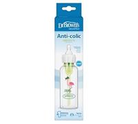 Dr Browns Narrow Neck Options and Feeding Glass Bottle with Flamingo Deco with L2 Nipple, 250 ml Capacity