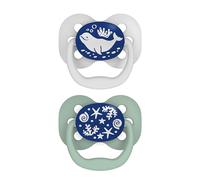 Dr Brown's Natural Flow Advantage Glow in the Dark Soother, Stage 1 (0-6 months) Blue, 2 pack