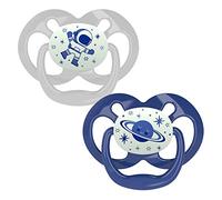 Dr. Brown's Natural Flow Advantage Glow in the Dark Soother - Stage 2 (6-18 months), Blue, 2 pack