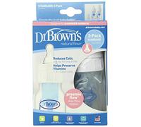 Dr. Brown's Natural Flow Feeding Bottle, Polypropylene 2-ounce, 2 Pack