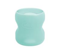 Dr Brown's Natural Flow Flow Options+ Glass Baby Bottle Sleeves, 100 Percent Silicone, Wide Neck, 150 ml/5oz, Mint