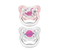 Dr Brown's Natural Flow Prevent Glow in The Dark Soothers Dino/Planet 6-18 Months