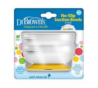 Dr. Brown's No-Slip Strong Suction Bowl for Babies and Toddlers, BPA Free - 2-Pack