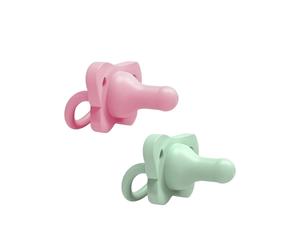 Dr. Brown's One Piece Silicone Soother 0+ months Pack of 2 - Pink